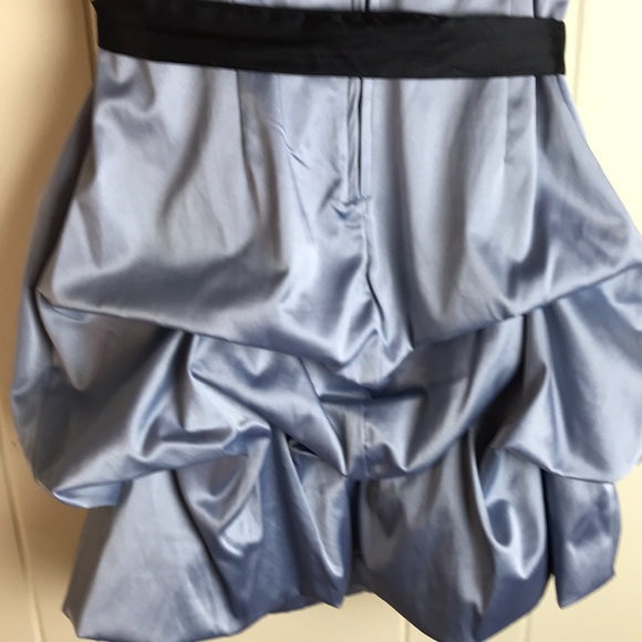 Wishes Metallic Silver Grey Prom Party Dress - Picture 7 of 8